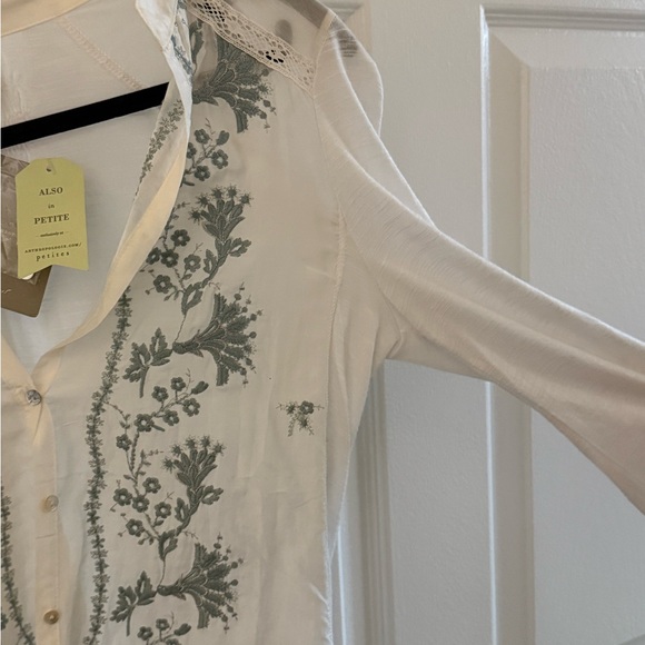 Anthropology White Shirt - Picture 2 of 10